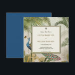 Pauw Blauw Vierkant Tropische Pauw Palm Save The Date<br><div class="desc">Peacock Blue Square Tropical Peacock Palm Save the Date Vier je liefde in tijdloze stijl met deze levendige pauw blauw Tropical Peacock Palm Save the Date kaart, ontworpen met weelderige palmen, vorstelijke pauw veren, en een verfijnd ivoor lijst. Perfect voor bruiloften, tuinfeesten of luxe resortceremonies, dit ontwerp balanceert tropische levendigheid...</div>