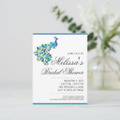 Pauw Bruidsmeisje Uitnodiging (Staand voorkant)