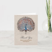  pauw bruiloft bedankt kaarten (Voorkant)