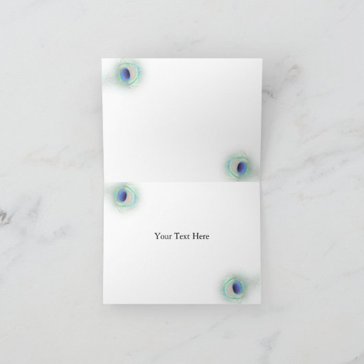 pauw bruiloft Dank je Bedankkaart (Binnen)