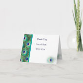 pauw bruiloft Dank je Bedankkaart (Voorkant)