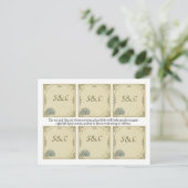 pauw bruiloft gunst Labels Briefkaart (Staand voorkant)