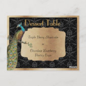 Pauw Champagne Dessert Snoep Buffet Tafelbord Briefkaart (Achterkant)