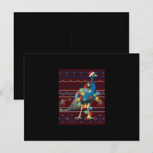 Pauw Christmas Lichtjes Horrorsweater Geit Liefheb Uitnodiging Briefkaart (Voorkant / Achterkant)