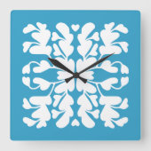 Pauw deco vierkante klok (Voorkant)