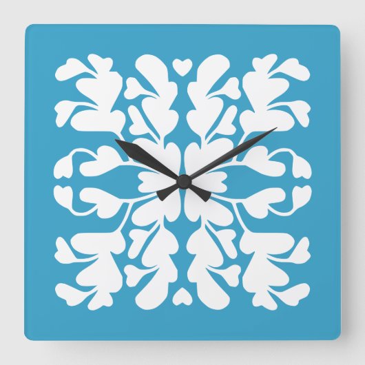 Pauw deco vierkante klok (Voorkant)
