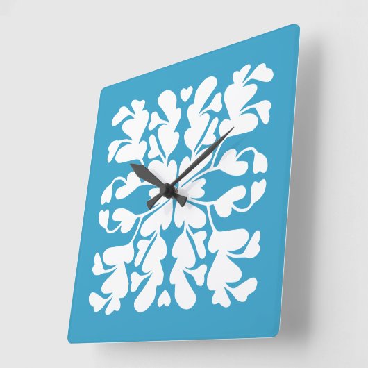 Pauw deco vierkante klok (Hoek)