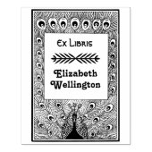 Pauw die veren laat zien #3 Ex Libris-boek Rubberstempel (Afrduk)