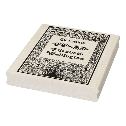Pauw die veren laat zien #3 Ex Libris-boek Rubberstempel (Stempel)