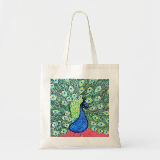 Pauw die zijn staart tentoonspreidt tote bag (Voorkant)