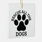 Pauw Druk alle DOGS-hondenliefhebber opnieuw op Keramisch Ornament (Rechts)