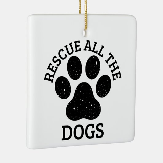 Pauw Druk alle DOGS-hondenliefhebber opnieuw op Keramisch Ornament (Rechts)