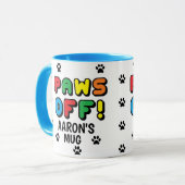 Pauw drukt Patroon weg! Mok voor kleurrijke afdruk (Voorkant links)