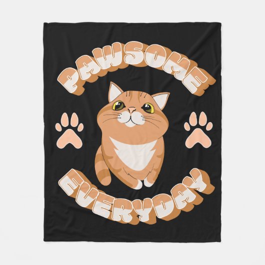 Pauw elke dag fleece deken (Voorkant)