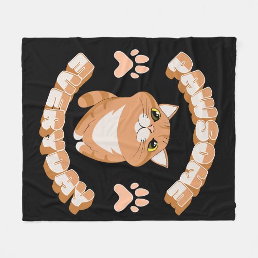 Pauw elke dag fleece deken (Voorkant (Horizontaal))