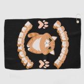 Pauw elke dag golfhanddoek (Horizontaal)