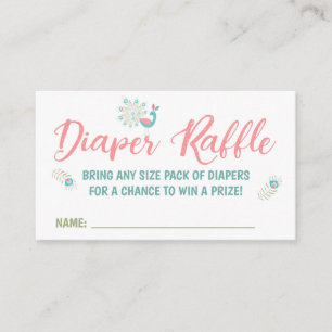 Pauw en Baby Fox Luier Raffle Tickets Informatiekaartje