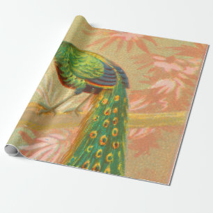  Pauw en bloemenschilderij Cadeaupapier