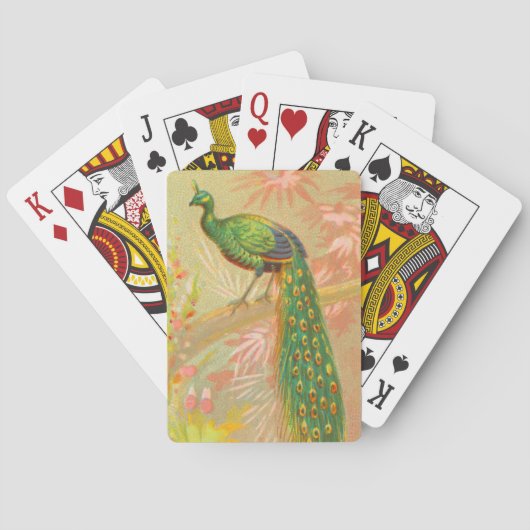  Pauw en bloemenschilderij Pokerkaarten (Achterkant)