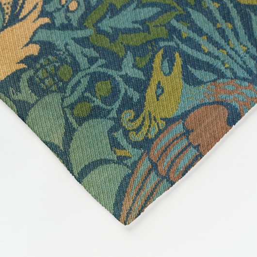 Pauw en draak, 1878, William Morris Fleece Deken (Hoek)