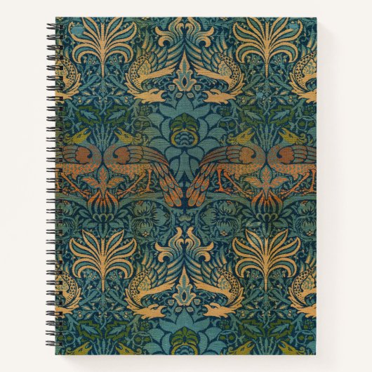 Pauw en draak, 1878, William Morris Notitieboek (Voorkant)