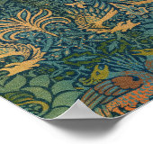 Pauw en draak, 1878, William Morris Poster (Hoek)