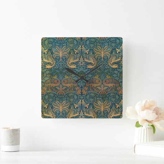 Pauw en draak, 1878, William Morris Vierkante Klok (Huis)