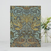 Pauw en Draak (door William Morris) Kaart (Staand voorkant)