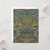 Pauw en Draak (door William Morris) Kaart (Voorkant / Achterkant in situ)