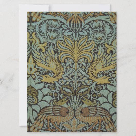 Pauw en Draak (door William Morris) Kaart (Voorkant)