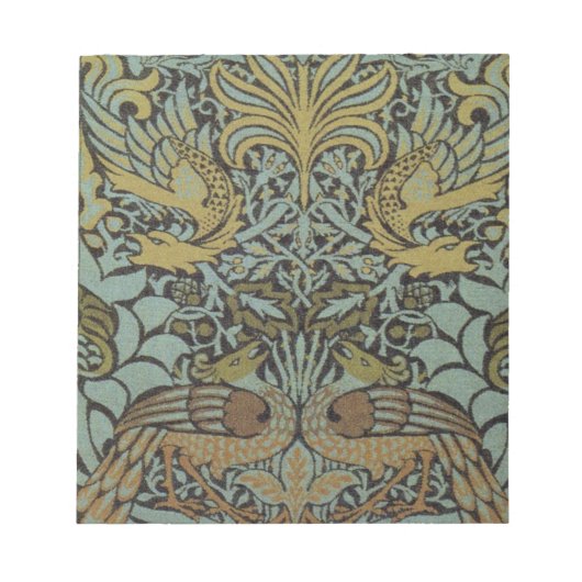 Pauw en Draak (door William Morris) Notitieblok (Voorkant)