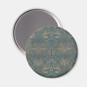 Pauw en Draak van William Morris Magneet (Voorkant / Achterkant)