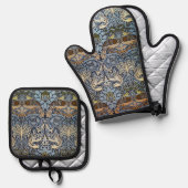 Pauw en Draak, William Morris Ovenwant & Pannenlap Set (Voorkant / Achterkant)