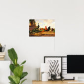 Pauw en kippen poster (Thuiskantoor)