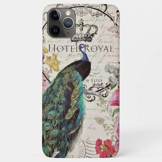 Pauw en lentebloemen Case-Mate iPhone case (Achterkant)