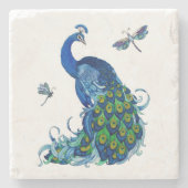 Pauw en Libel Design Set Stenen Onderzetter (Voorkant)
