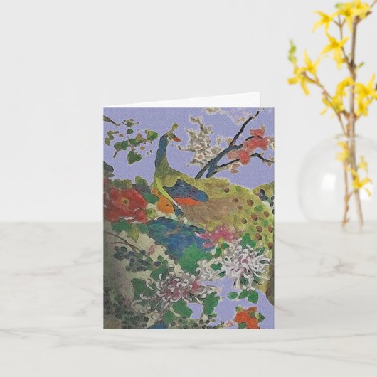 Pauw en Pioen Kaart (Gele Bloem)