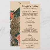 Pauw en Pioenen van Hiroshige Huwelijk Menu (Voorkant / Achterkant)