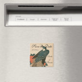 Pauw en Pioenrozen van Hiroshige Huwelijk Magneet (Insitu (Vaatwasser))