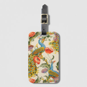 Pauw en Poppies illustraties Bagagelabel