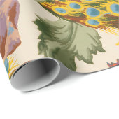 Pauw en Poppies illustraties Cadeaupapier (Rol Hoek)