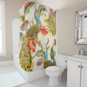  Pauw en Poppies illustraties Douchegordijn (In situ)