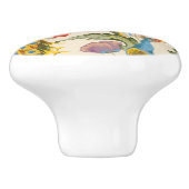 Pauw en Poppies illustraties Keramische Knop (Zijkant)