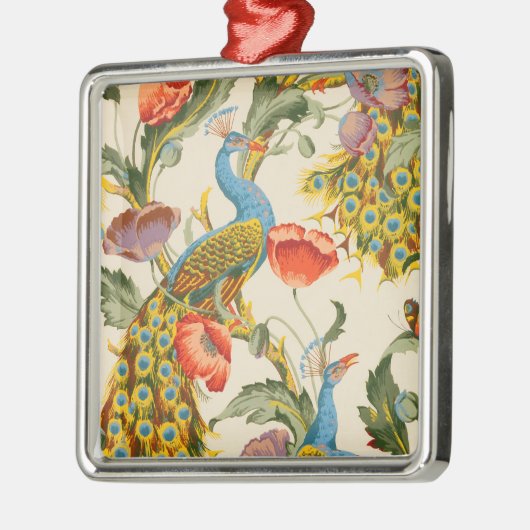  Pauw en Poppies illustraties Metalen Ornament (Links)