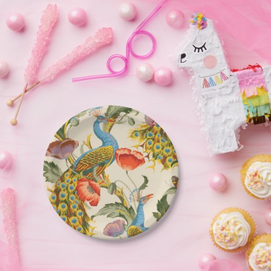 Pauw en Poppies illustraties Papieren Bordje (Feest)