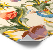 Pauw en Poppies illustraties Poster (Hoek)