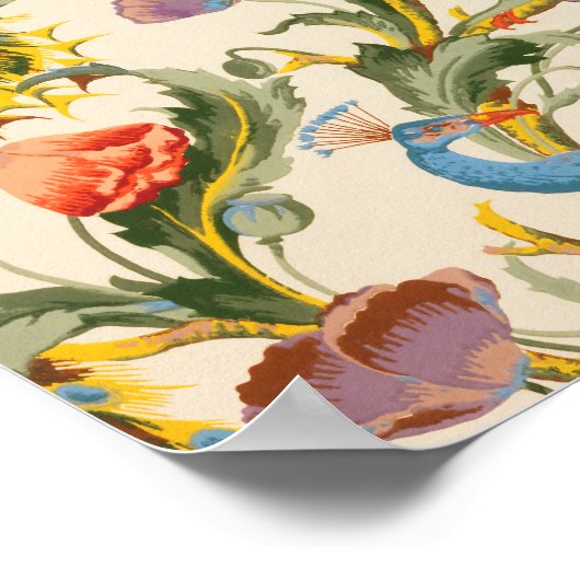  Pauw en Poppies illustraties Poster (Hoek)