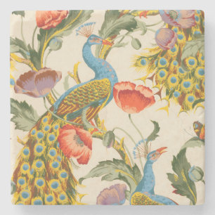  Pauw en Poppies illustraties Stenen Onderzetter