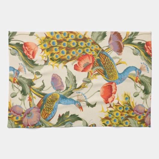  Pauw en Poppies illustraties Theedoek (Horizontaal)