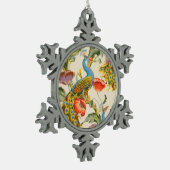  Pauw en Poppies illustraties Tin Sneeuwvlok Ornament (Links)